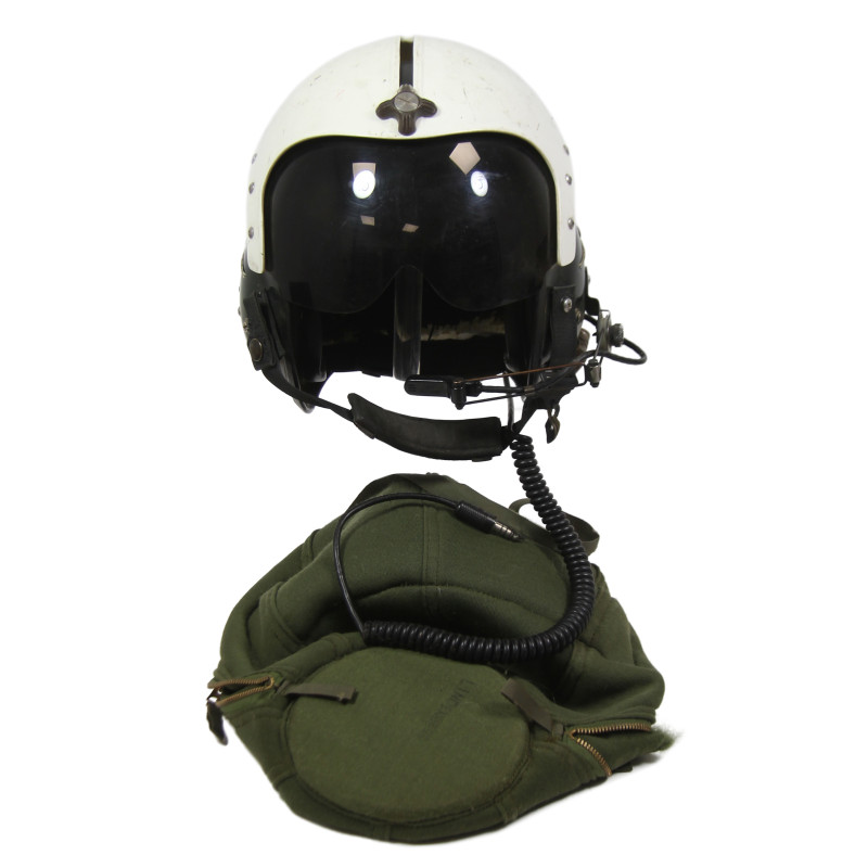Casque de vol APH-5, pilote d'hélicoptère, Viêt-Nam, 121st AHC, "Soc Trang Tigers", complet, nominatif Casque de vol APH-5, pilote d'hélicoptère, Viêt-Nam, 121st AHC, "Soc Trang Tigers", complet, nominatif