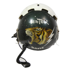 Helmet, Flight, APH-5, Helicopter Pilot, Vietnam, 121st AHC, 'Soc Trang Tigers', Complete, Named