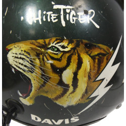 Helmet, Flight, APH-5, Helicopter Pilot, Vietnam, 121st AHC, 'Soc Trang Tigers', Complete, Named