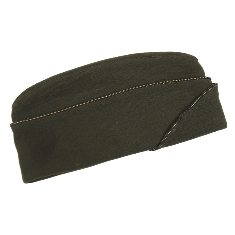 Cap, Garrison, Wool Elastique, OD, Dark, Officer's, Size 7 Cap, Garrison, Wool Elastique, OD, Dark, Officer's, Size 7