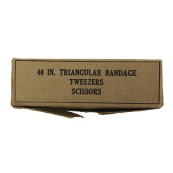 Set, Triangular bandage, Scissors, Tweezers, US Army