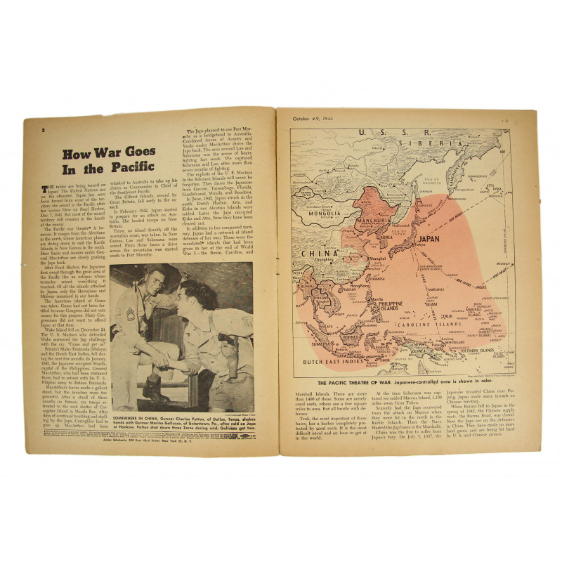 Magazine, JUNIOR SCHOLASTIC, October 1943, Pigeon Paratrooper