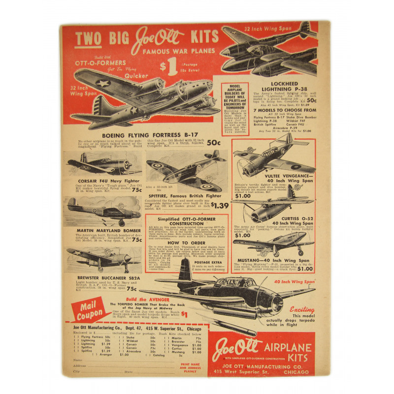 Magazine JUNIOR SCHOLASTIC, octobre 1943, Pigeon Paratrooper