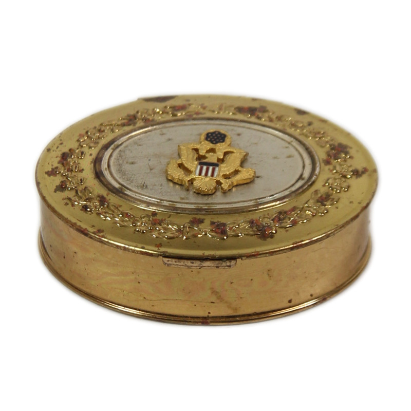 Poudrier en laiton, US Army, Volupté USA Poudrier en laiton, US Army, Volupté USA