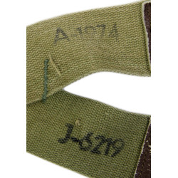 Bretelles de pantalon de parachutiste M-1942, OD 3, matricules partiels