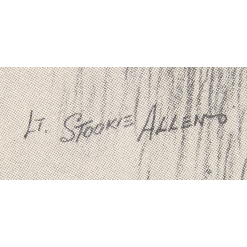 Sketch, 663rd Engineer Co., Bailey Bridge, Carentan - Saint-Lô, 1944