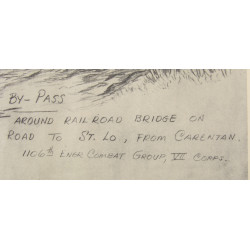 Croquis, 663rd Engineer Co., Pont Bailey, Carentan - Saint-Lô, 1944