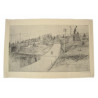 Sketch, 663rd Engineer Co., Bailey Bridge, Carentan - Saint-Lô, 1944