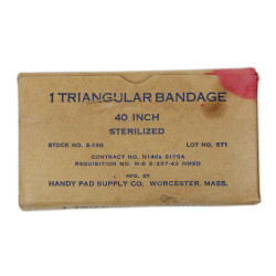 Bandage stérile triangulaire, N140s, HANDY PAD SUPPLY CO., 1943