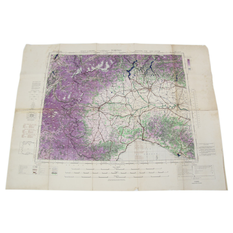 Map, TORINO, Italy, 1942, N.E. 44/6