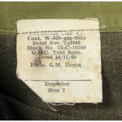 Calot troupe, Transportation Corps, taille 56, 1940