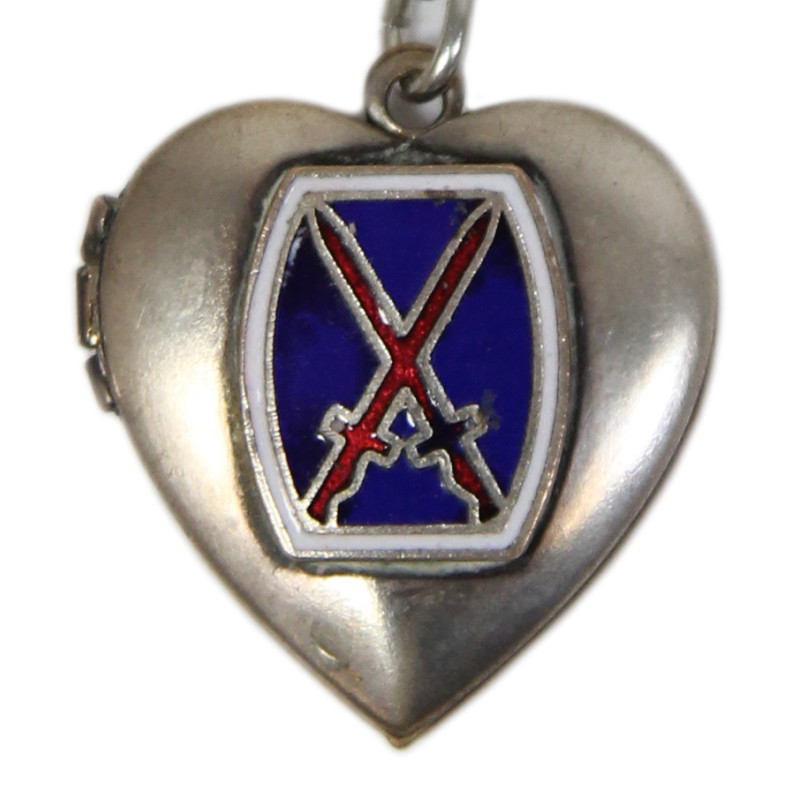 Pendant, Sweetheart, 10th Mountain Division Pendant, Sweetheart, 10th Mountain Division