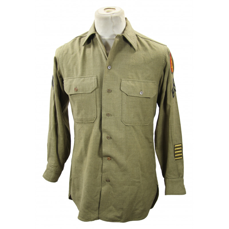 Shirt, Wool, Corporal, 36th & 63rd Infantry Divisions Shirt, Wool, Corporal, 36th & 63rd Infantry Divisions