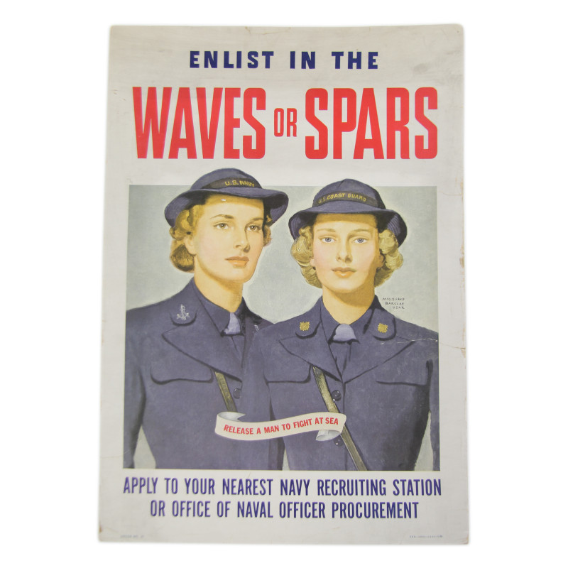 Poster, Recruitment, Enlist in the WAVES or SPARS, 1943