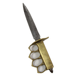 Knife, Trench, M-1918, Au Lion + Theater-made Leather and Metal Sheath