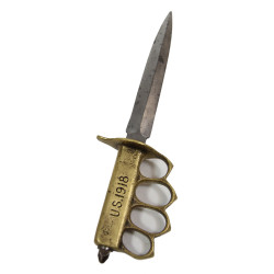 Knife, Trench, M-1918, Au Lion + Theater-made Leather and Metal Sheath