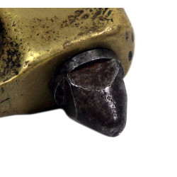 Couteau de tranchée, Knuckle Knife M-1918, Au Lion + fourreau en cuir et métal