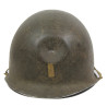 Casque M1, pattes fixes, 2nd Lieutenant, impacté