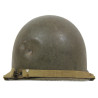 Casque M1, pattes fixes, 2nd Lieutenant, impacté