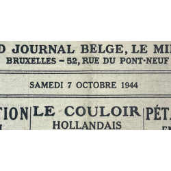 Journal belge, La Dernière Heure, 7 octobre 1944