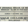 Journal belge, La Dernière Heure, 7 octobre 1944