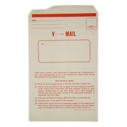 Enveloppe, 12 courriers "V-mail", vierges