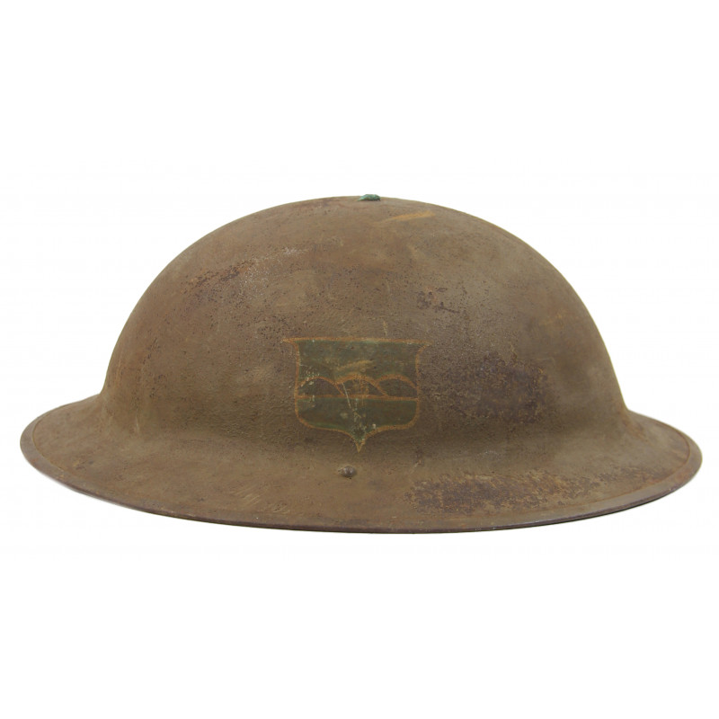 Helmet, M-1917, Co. K, 320th Inf. Reg., 80th Infantry Division, Somme, Meuse-Argonne, St. Mihiel Helmet, M-1917, Co. K, 320th Inf. Reg., 80th Infantry Division, Somme, Meuse-Argonne, St. Mihiel
