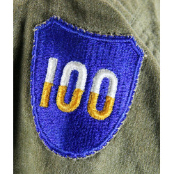 Chemise moutarde, US Army, 100th Infantry Division, 14 1/2 x 32