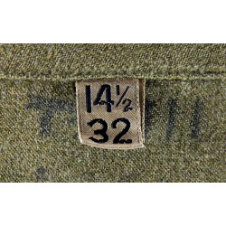 Chemise moutarde, US Army, 100th Infantry Division, 14 1/2 x 32