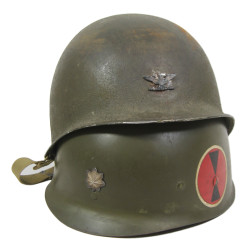 Helmet, M1, Fixed Loops, Colonel, IMP Inc. Liner, 7th Infantry Division