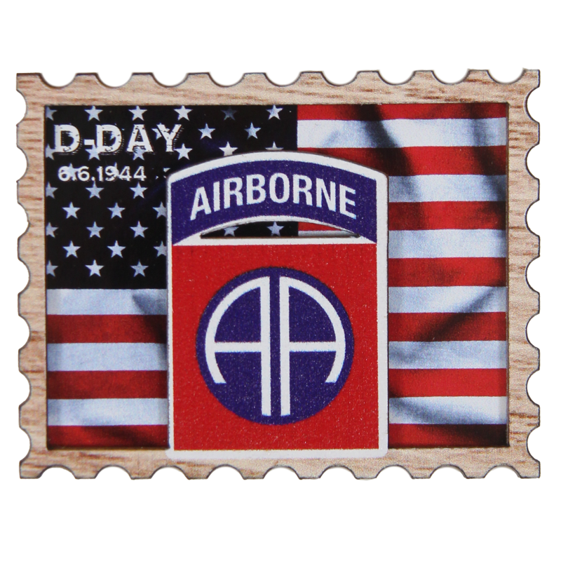 Magnet 3D, en bois, 82e Airborne Division Magnet 3D, en bois, 82e Airborne Division