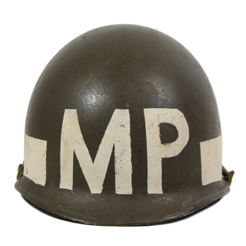 Helmet, M1, Fixed bales, Military Police (MP) Helmet, M1, Fixed bales, Military Police (MP)