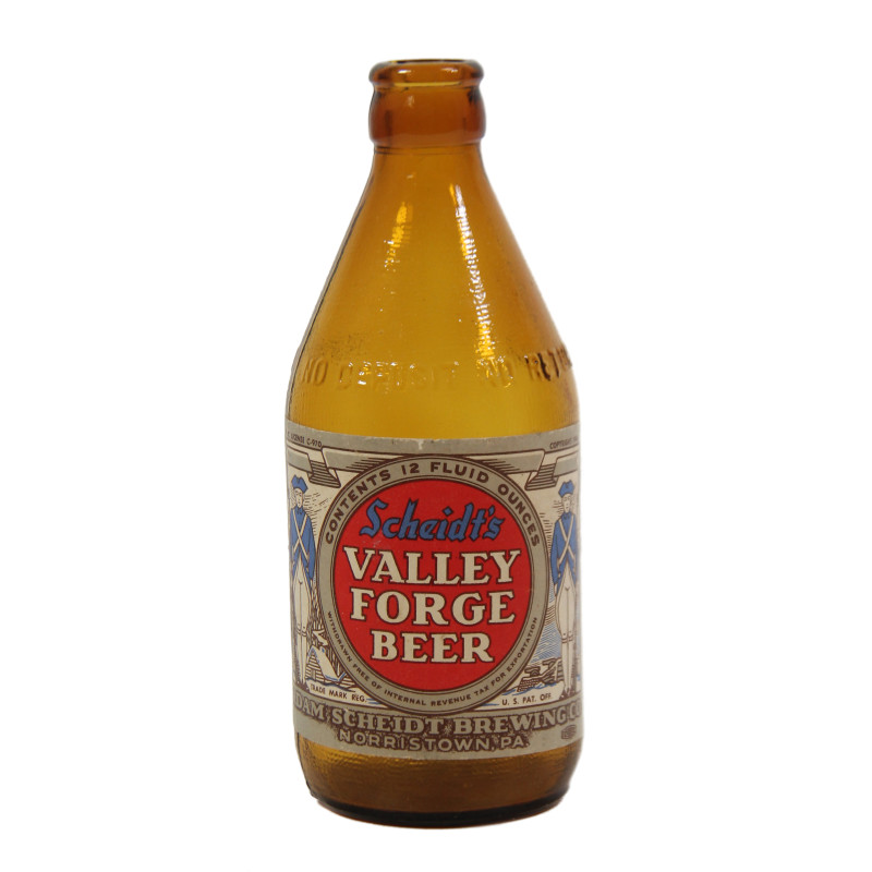 Bottle, Beer, Scheidt's, Valley Forge Beer, 1940