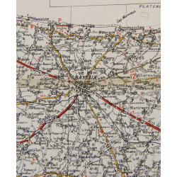 Map, British, CHERBOURG-ROUEN, Normandy, 1941, Annoted, Utah, Omaha Beach