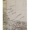 Carte, CHERBOURG-ROUEN, Normandie, 1941, annotée, Utah, Omaha Beach Carte, CHERBOURG-ROUEN, Normandie, 1941, annotée, Utah, Omaha Beach