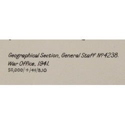 Carte, CHERBOURG-ROUEN, Normandie, 1941, annotée, Utah, Omaha Beach