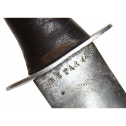 Couteau de combat artisanal, avec fourreau en cuir, nominatif