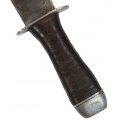 Couteau de combat artisanal, avec fourreau en cuir, nominatif