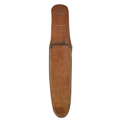 Couteau de combat artisanal, avec fourreau en cuir, nominatif