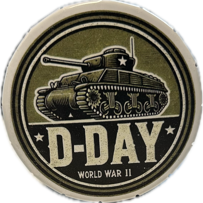 D-Day metal box, Sherman D-Day metal box, Sherman
