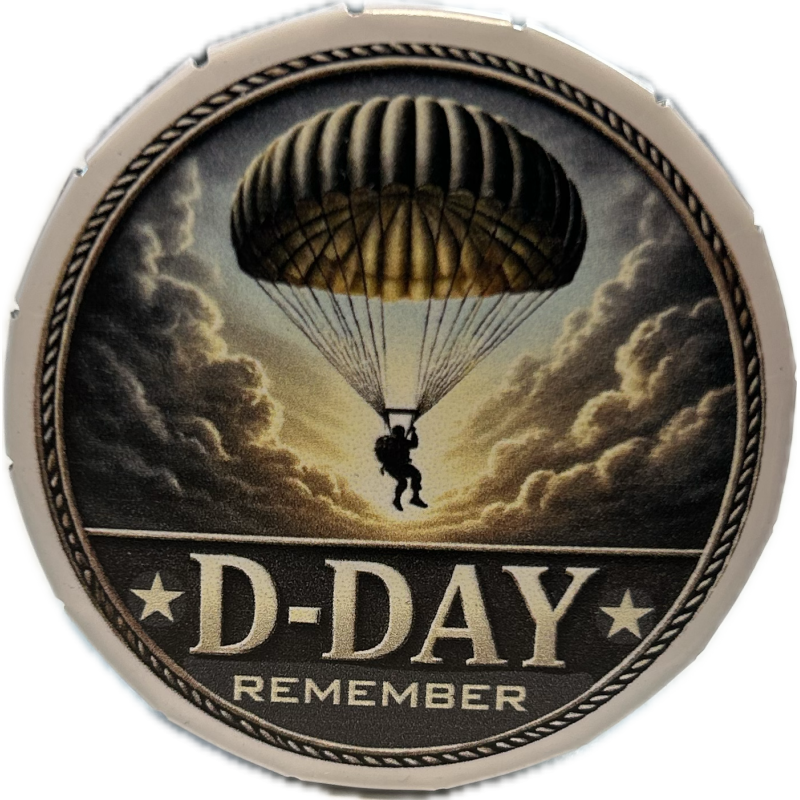 D-Day metal box, Paratrooper D-Day metal box, Paratrooper