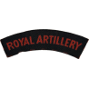 Paire de titles, Royal Artillery, imprimés