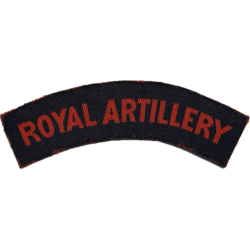 Paire de titles, Royal Artillery, imprimés