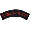 Paire de titles, Royal Artillery, imprimés