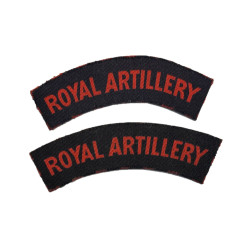 Paire de titles, Royal Artillery, imprimés