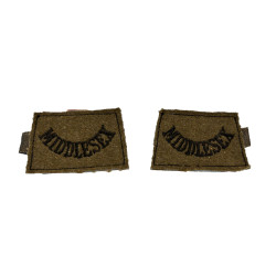 Paire d'épaulettes, The Middlesex Regiment, D-Day, Sword Beach, Normandie