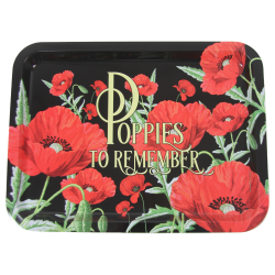 Tray, Metal, Poppies