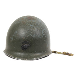 Helmet, M1, Fixed Loops, SEAMAN PAPER CO. Liner, US Marine Corps