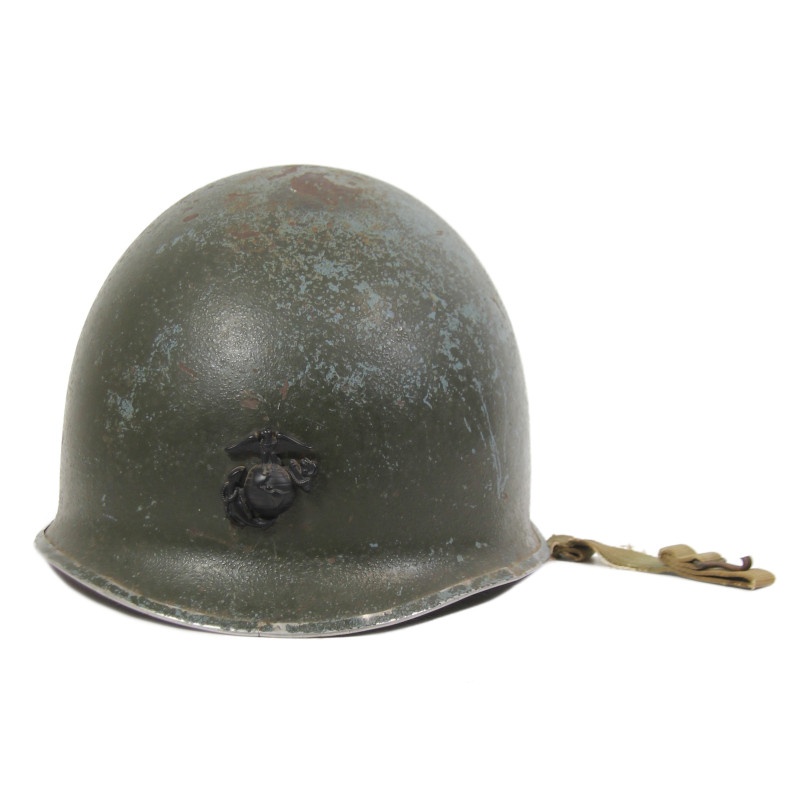 Helmet, M1, Fixed Loops, SEAMAN PAPER CO. Liner, US Marine Corps