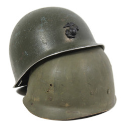 Helmet, M1, Fixed Loops, SEAMAN PAPER CO. Liner, US Marine Corps